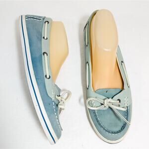Cole Haan blue nubuck leather moccasin loafers 10.5 boat shoes